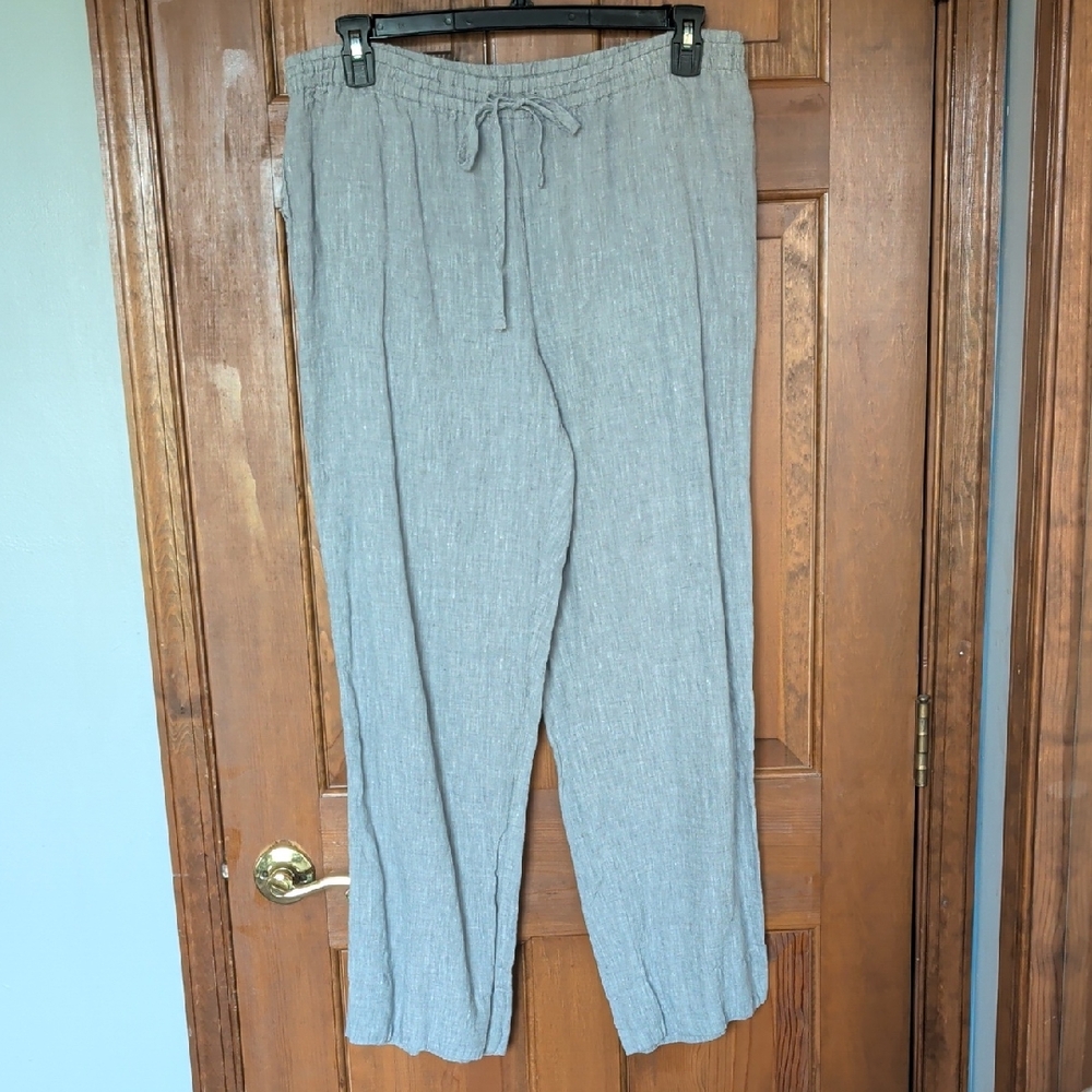 Light Gray Drawstring LinenPants L